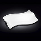 Flat Porcelain White Dish With Handles 14" inch | 36 Cm-1