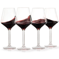 European Style Crystal, Stemmed Wine Glasses | Set of 6 | 15oz-13