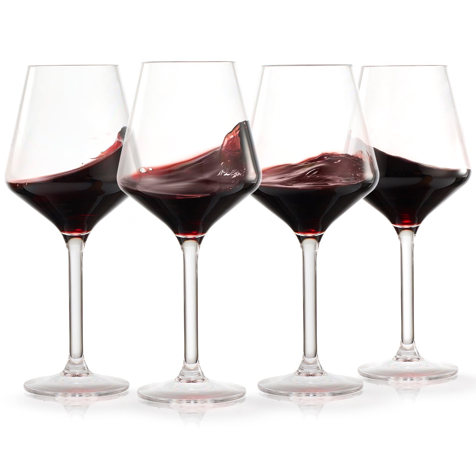 European Style Crystal, Stemmed Wine Glasses | Set of 6 | 15oz-13