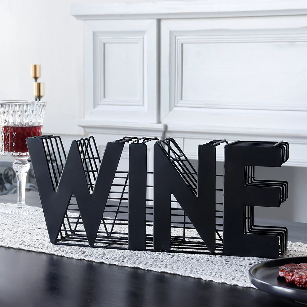 13.5" Length Wine Cork holder Metal Craft Wine Cork Storage-3