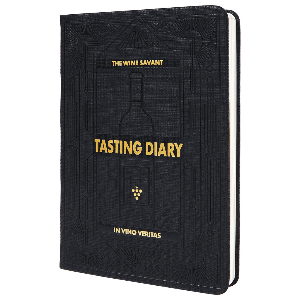 Wine Folly Wine Journal Guided Wine Tasting Notes (5" x 7" B6 Notebook) (Black)