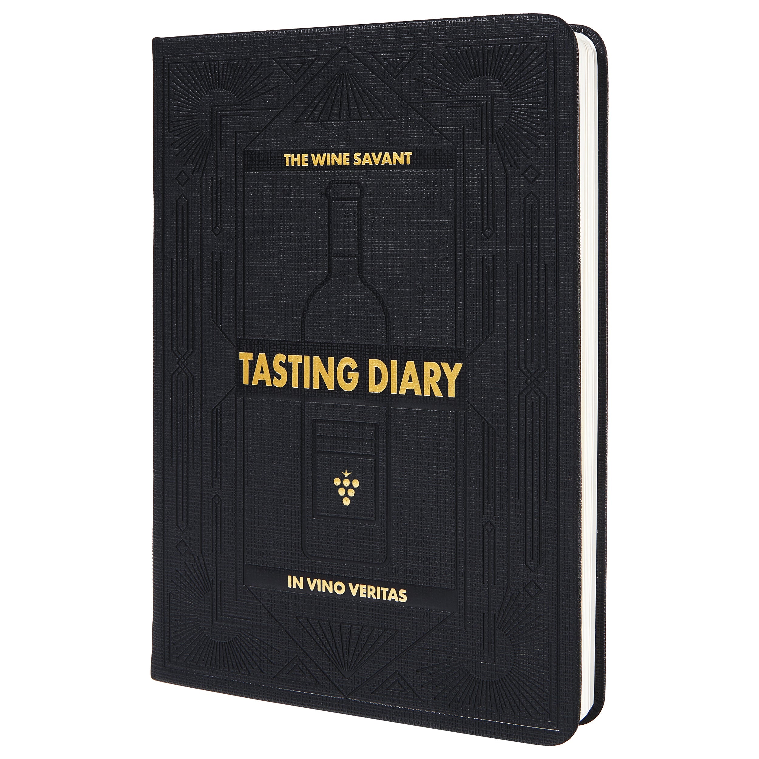 Wine Folly Wine Journal Guided Wine Tasting Notes (5" x 7" B6 Notebook) (Black)