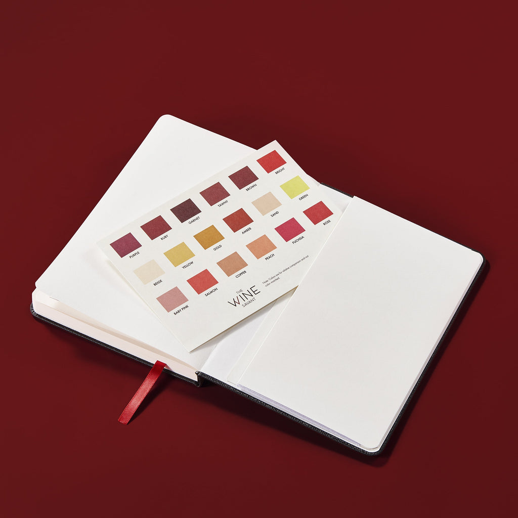 Wine Folly Wine Journal Guided Wine Tasting Notes (5" x 7" B6 Notebook) (Black)