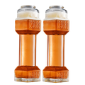 The Wine Savant 2-Set, Dumbbell Beer & Whiskey Glasses, Giant Lifting Beers 26oz Glass-0