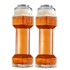 The Wine Savant 2-Set, Dumbbell Beer & Whiskey Glasses, Giant Lifting Beers 26oz Glass-0