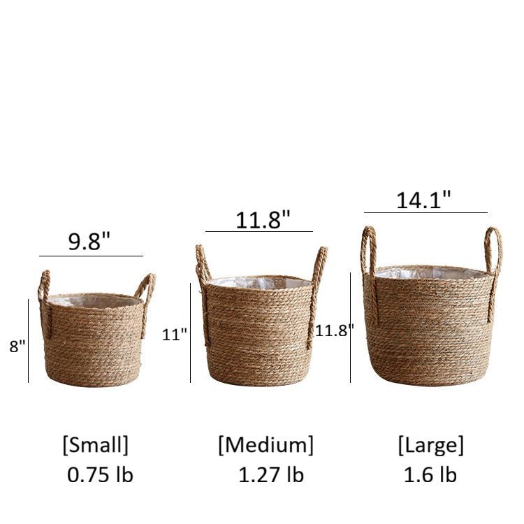 Handwoven Seagrass Basket for Plants (Shipping fees may apply)-5