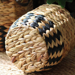 Two-Tone Basket Planter with Leather Handles (Shipping fees may apply)-4