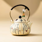 Yanmian White Porcelain Calligraphy Teapot with Handle – Lantingxu Series-0