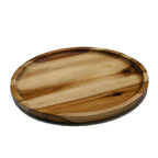 Zavis Green Acacia Wood Round Stackable Plate / Platter 10" | Dishwasher Safe