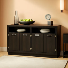 Hyndell 60.13 Inch Contemporary Dining Room Buffet Server With Double Cabinets-0