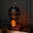 Candle Warmer Lamp Dimmable Black Hollow Lampshade