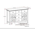 Chestnut Brown Contemporary Sideboard With Glass Doors-2