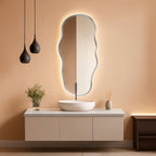 Full Length Wall Mounted Mirror 47x23 Frameless White-0