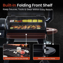 ZPG450A Pellet Grill Smoker 459 Sq In PIDV21 Controller-2