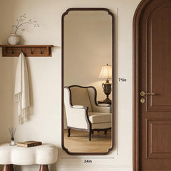 Walnut Hand crafted Wall Mirror 71x24 Rustic Framing-1