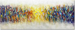 Vibrant Abstract 24x60 Inch Canvas Gallery Wall Art Textured-0