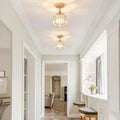 Gold Crystal Clear Pendant Lights For Kitchen Islands-0