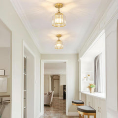 Gold Crystal Clear Pendant Lights For Kitchen Islands-0