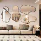 22X36 Irregular Wall Mirror Gold Aluminum Decorative