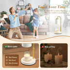 Castle Life White Gold Candle Warmer Lamp With Timer