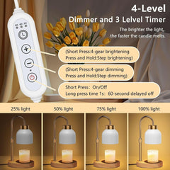 Adjustable Candle Warmer Lamp With Programmable Dimmer