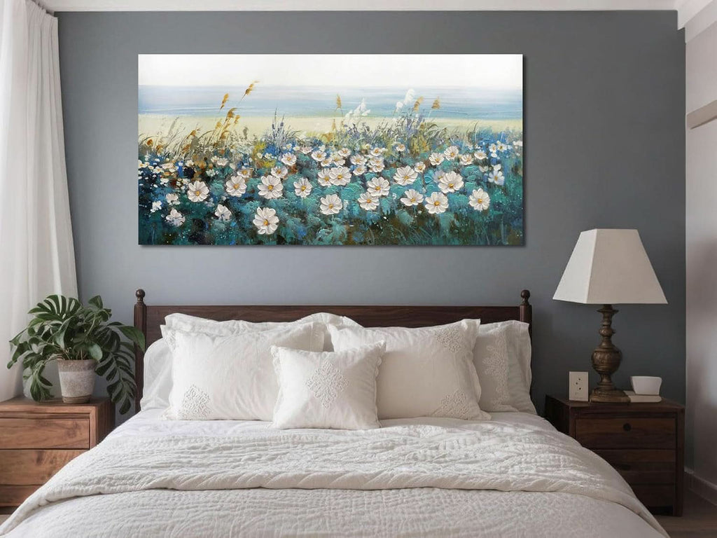58x29 Inch TexturedDaisy Gallery Wrapped Extra Large Wall Art Canvas-3