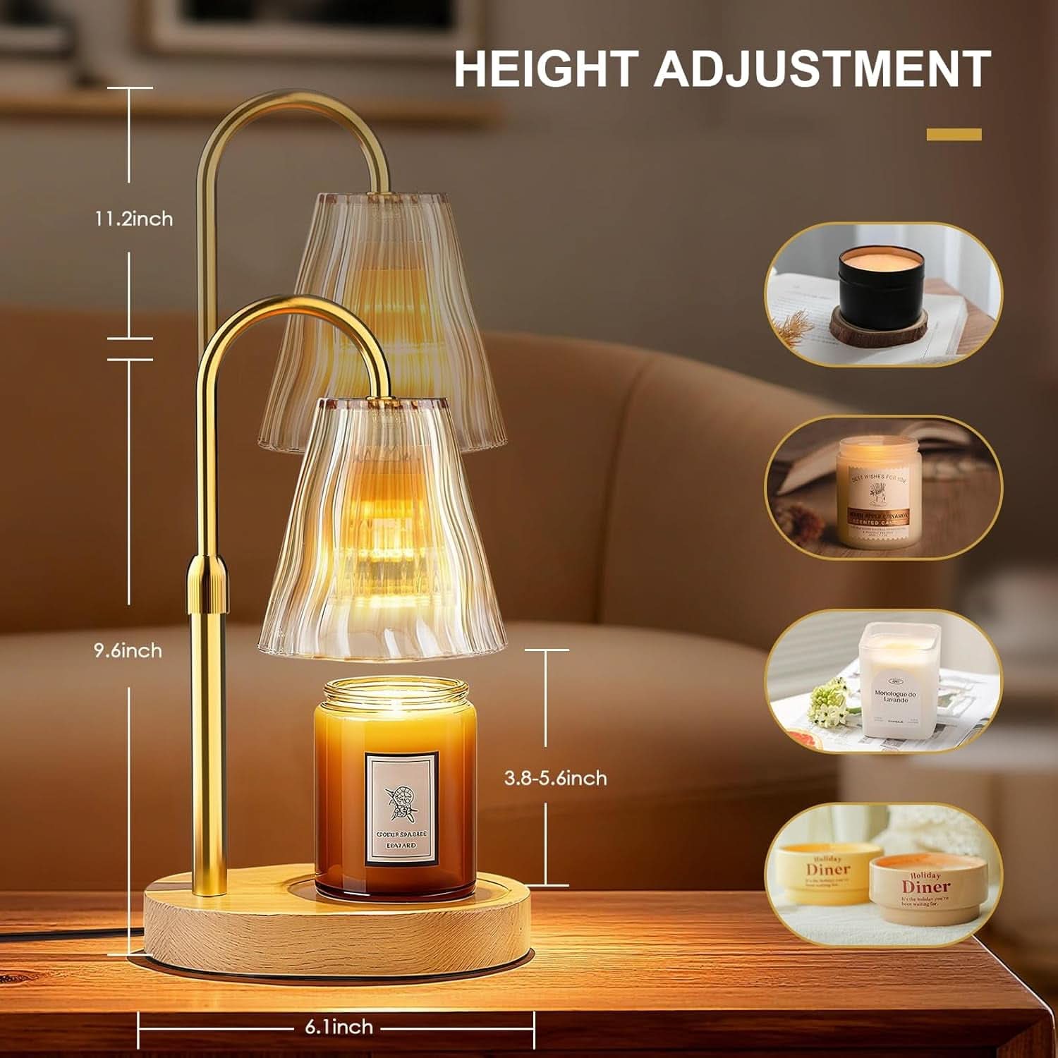 Electrical Candle Warmer Lamp With Adjustable Timer
