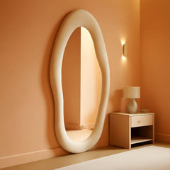 63 X 24 Inch White Full Length Mirror Wooden Frame-1