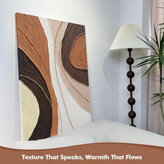 Contemporary Neutral Wall Art Plaster Texture Abstract-3