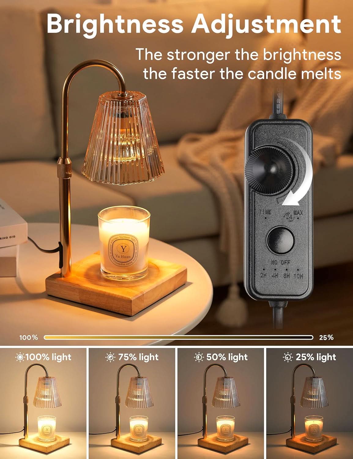 Candle Warmer Lamp With Timer Dimmable Functionality