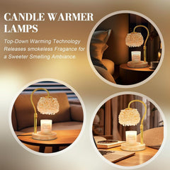 Candle Warmer Lamp Adjustable Height Crystal Lampshade