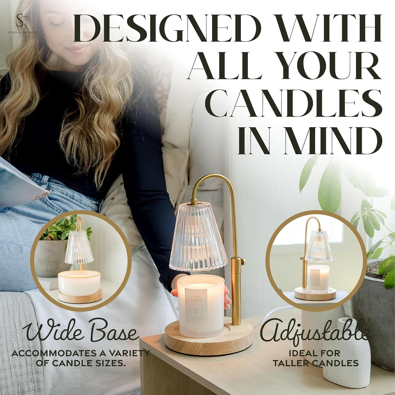 Electric Candle Warmer Lamp Large Programmable Timer