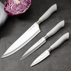 EcoCut 10 Piece Kitchen Knife Set With Blade Guards, Grey-2