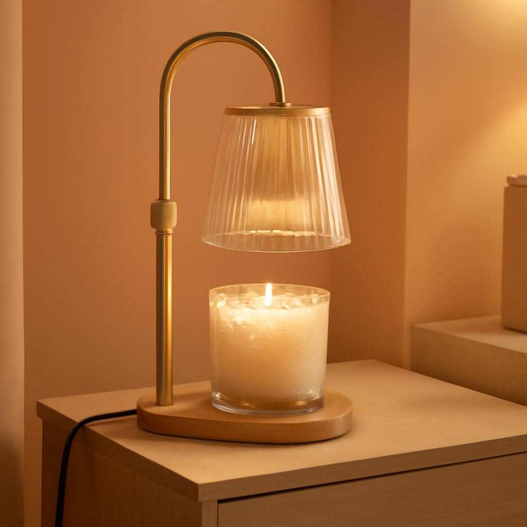 Stainless Adjustable Candle Warmer Lamp With Timer