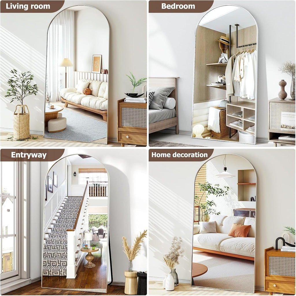 46x76 Inches Full Length Freestanding Silver Mirror-4