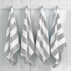 Cotton Velour Cabana Stripe Beach Towel - Novia Collection (Shipping fees may apply)