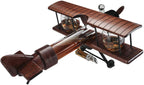 Whiskey & Wine Decanter Airplane Set - Large 21"-3