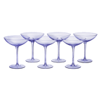 Lavender Champagne Coupes 12oz Set of 6-0