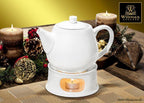 Set Of 3 White Warming Stand 5" inch | 13 Cm-4
