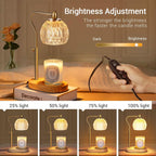 Goldtone Candle Warmer Lamp With Programmable Timer