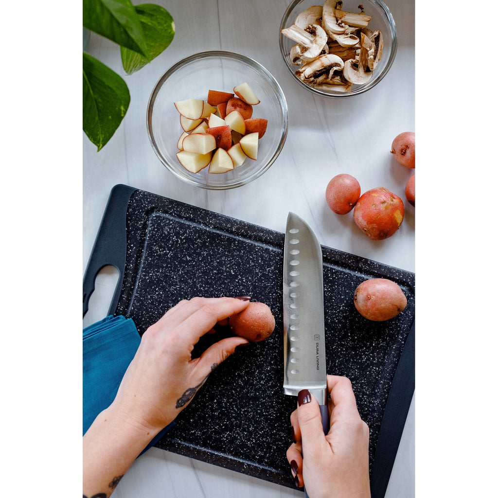 Superior 7 inch Santoku Knife - Royal Blue-3
