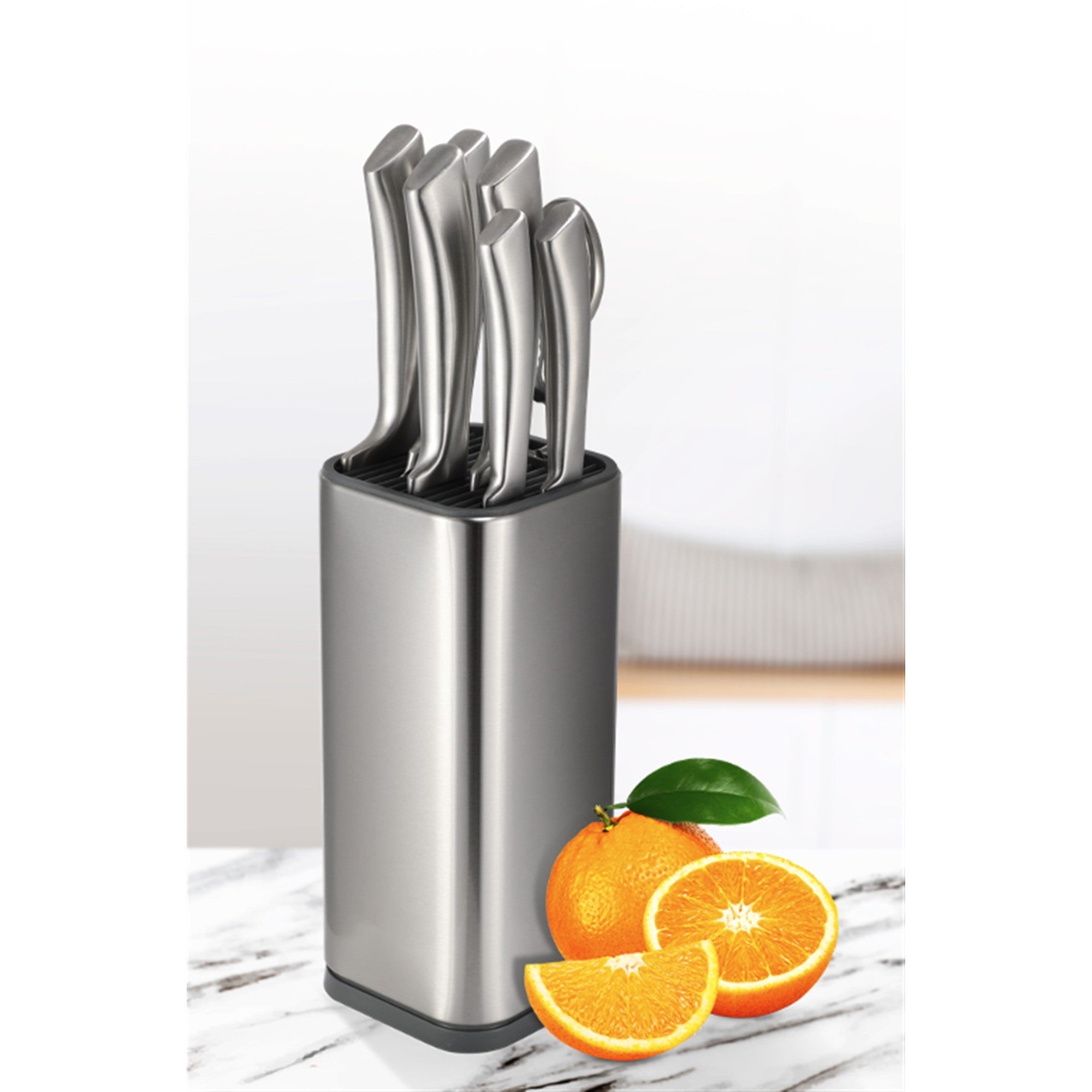 Universal Knife Block Holder, Silver-3