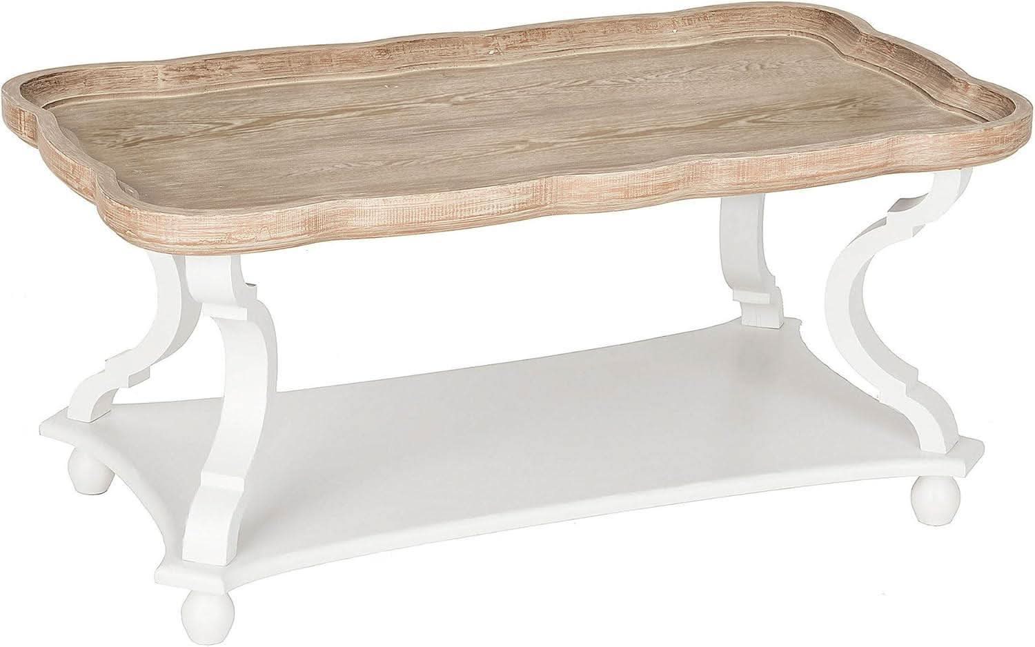 Handcrafted Farmhouse Natural Tray Top Coffee Table-0