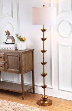 Antiqued Gold Floor Lamp Sixty Three Point Five Inch Height-2