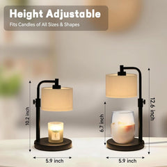 Charcoal Illuminated Candle Warmer Lamp Digital Timer