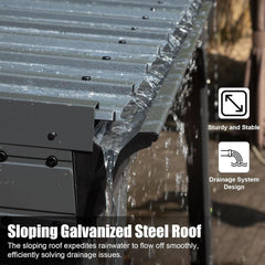 10x10 Lean To Gazebo Featuring Hardtop Galvanized Roof-2
