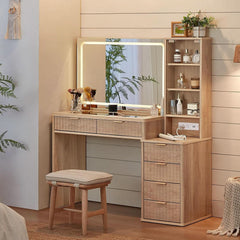 Vanity Desk With Mirror Illumination 43.5 Inch Bedroom-1