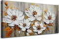Premium Canvas Textured Floral Wall Art 58x29 Inches-0