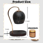 Candle Warmer Lamp Dimmable Black Hollow Lampshade