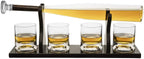 Baseball Bat Whiskey Decanter Set with 4 Baseball Glasses-3